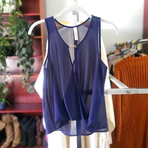 Sheer Navy Top